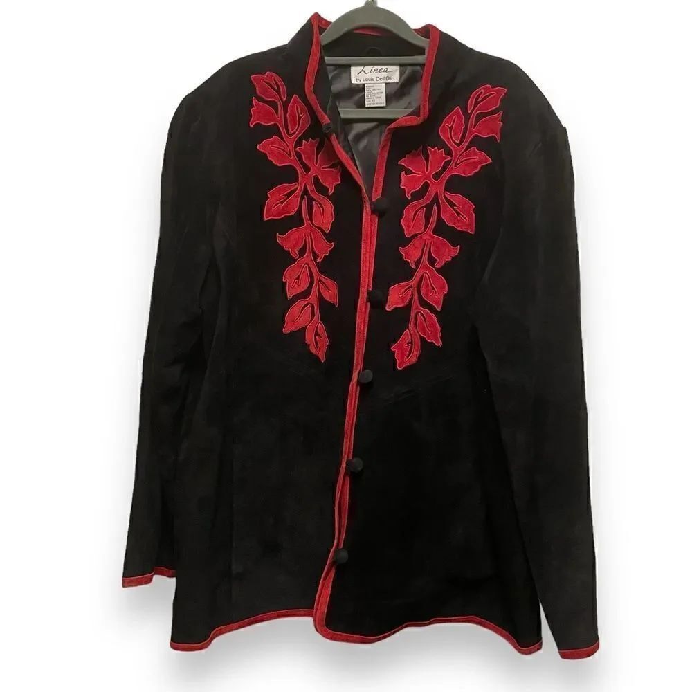 Linea by Louis Dell’Olio Floral Suede Jacket